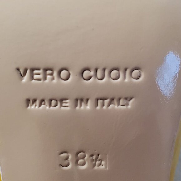 Vero Guoio Patent Leather Shoe Wedge. Size 38 ½ - Picture 7 of 12